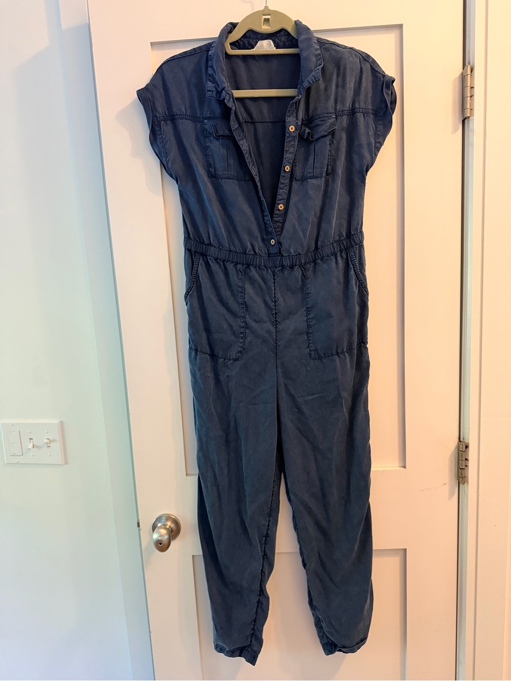 Fat Face Indigo Blue Kids Utility Jumpsuit